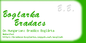 boglarka bradacs business card