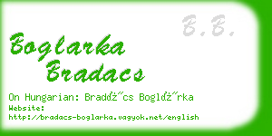 boglarka bradacs business card